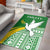Tailevu Rugby Area Rug Fiji Rugby Tapa Pattern Green LT13 Green - Polynesian Pride