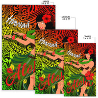 Hawaii Hula Girl Reggae Area Rug - LT2 - Polynesian Pride