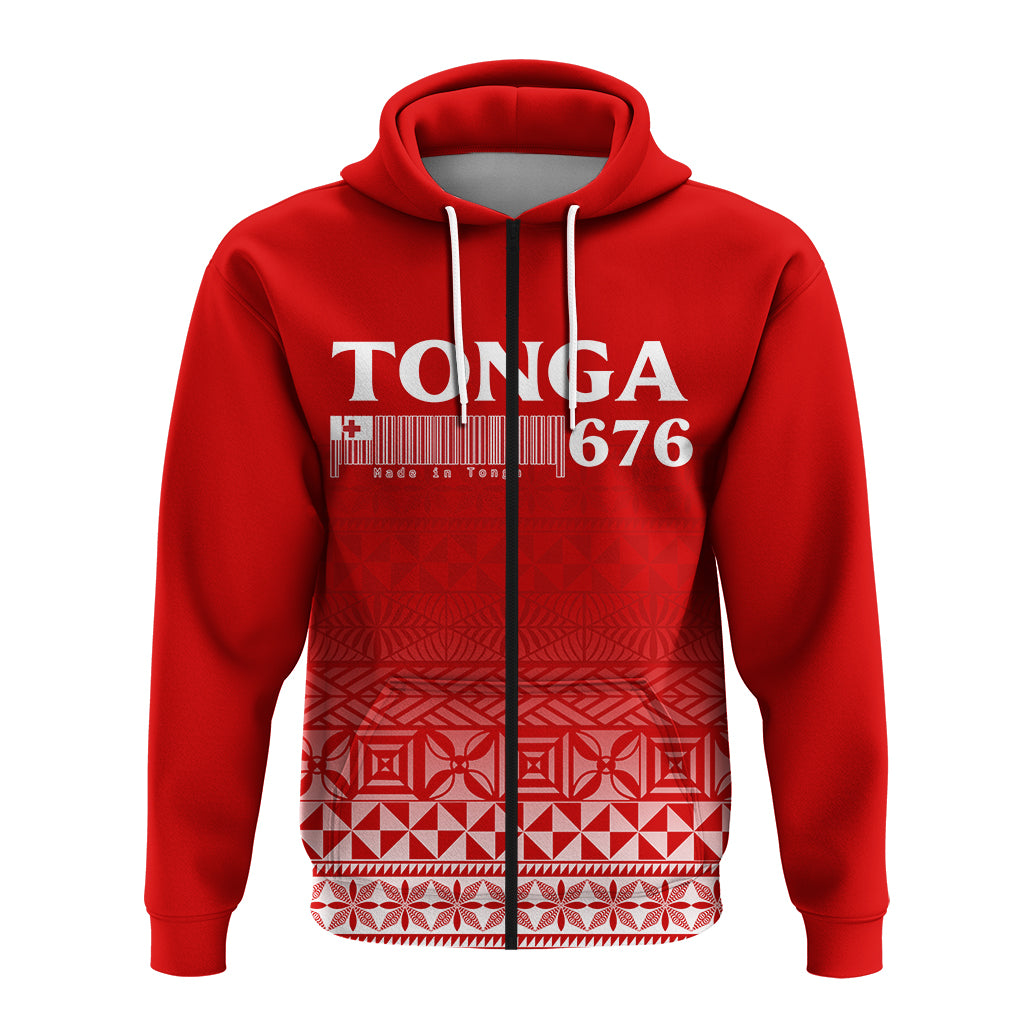 Tonga 676 Zip up Hoodie Tongan Pattern LT12 - Polynesian Pride