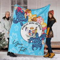 Niue Custom Personalised Premium Blanket - Tropical Style - Polynesian Pride