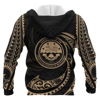 Federated States of Micronesia ll Custom Over Hoodie Gold Tribal Wave - Polynesian Pride