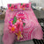 Nauru Polynesian Bedding Set - Floral With Seal Pink - Polynesian Pride