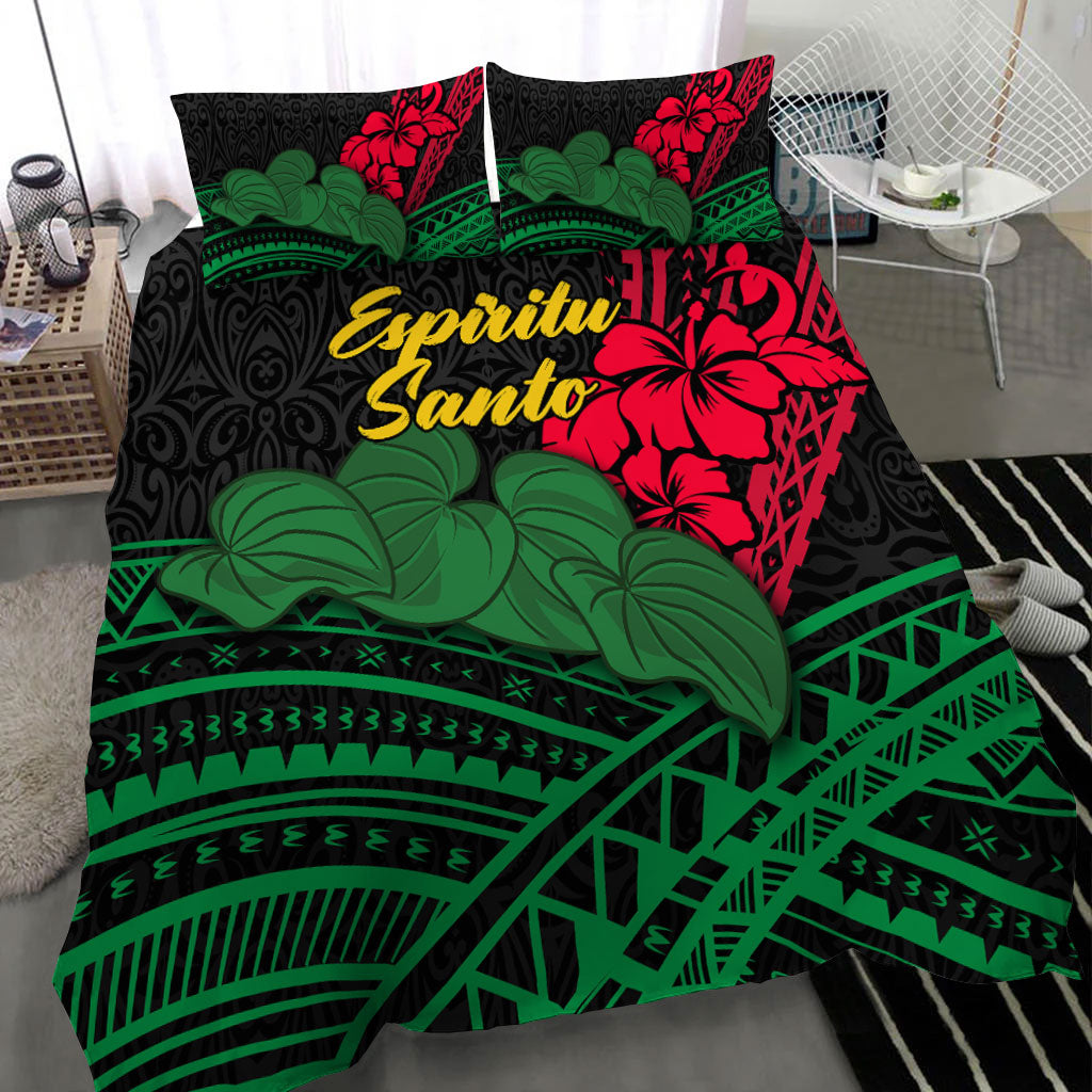 Vanuatu Espiritu Santo Bedding Set - Kava With Hibiscus - LT12 - Polynesian Pride