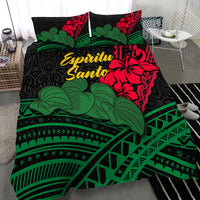 Vanuatu Espiritu Santo Bedding Set - Kava With Hibiscus - LT12 - Polynesian Pride