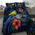 Tokelau Polynesian Bedding Set - Blue Turtle Hibiscus - Polynesian Pride