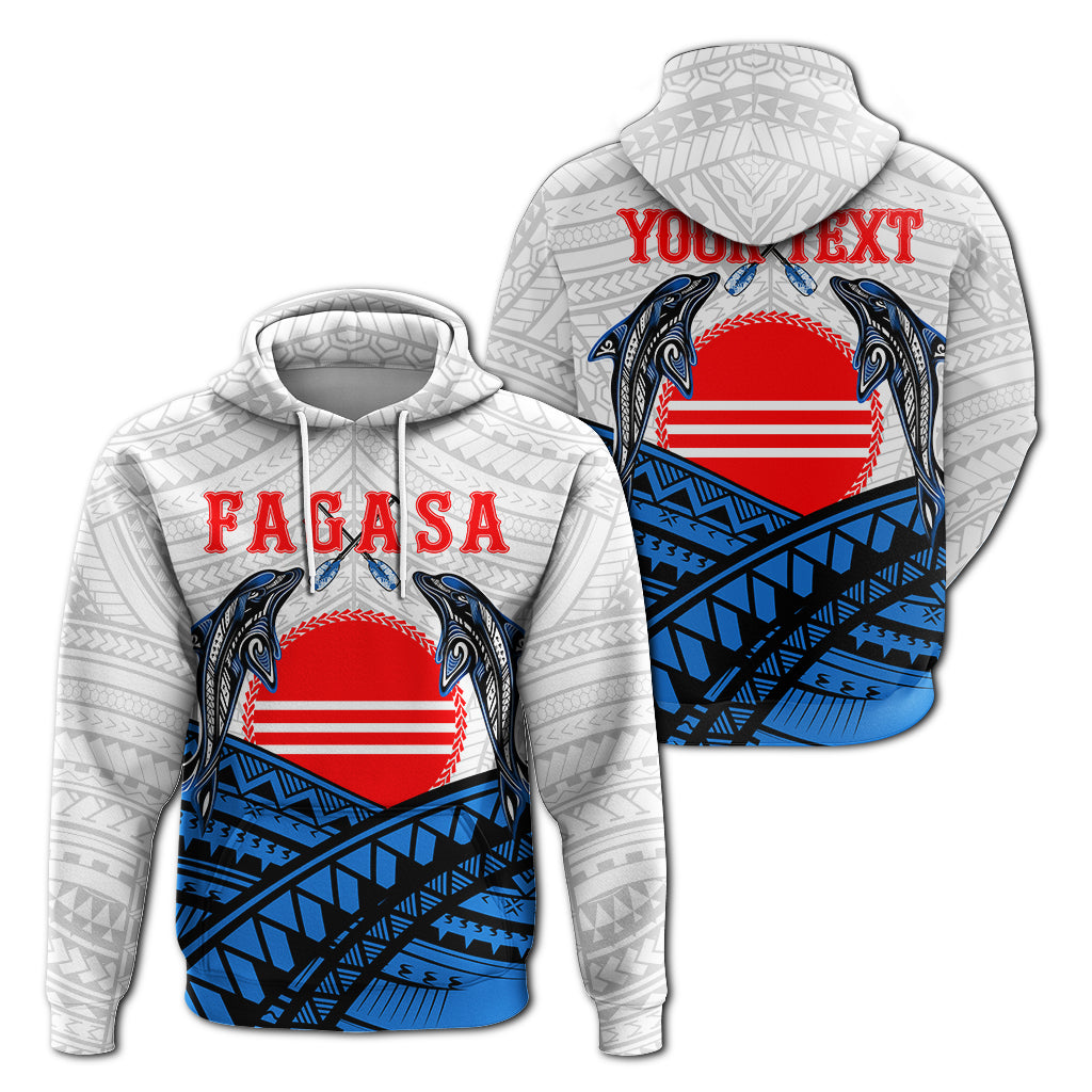 Custom American Samoa Hoodie Fagasa Fealofani Samoa LT12 Unisex Blue - Polynesian Pride