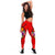 Papua New Guinea Polynesian Women's Leggings - Floral With Seal Red - Polynesian Pride