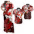 Custom Hawaiian Tribal Hammerhead Shark Tattoo Matching Hawaiian Shirt and Dress with Polynesian Hibiscus Red LT6 Art - Polynesian Pride