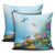 Ocean Cartoon Pillow Covers One Size Zippered Pillow Cases 18"x 18" (Twin Sides) (Set of 2) Black - Polynesian Pride