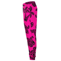 Polynesian Turtle Palm And Sea Pebbles Pink Joggers - Polynesian Pride