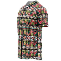 Hawaii Hibiscus Ethnic Mix Tropical Flower Baseball Jersey - Polynesian Pride