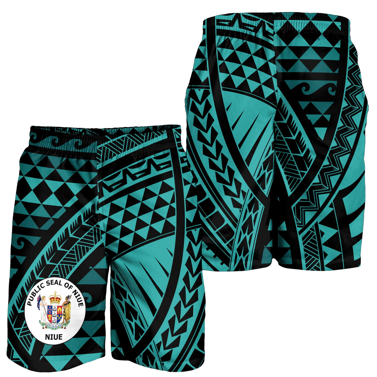 Niue Men's Short - Tribal Seamless Pattern - Polynesian Pride
