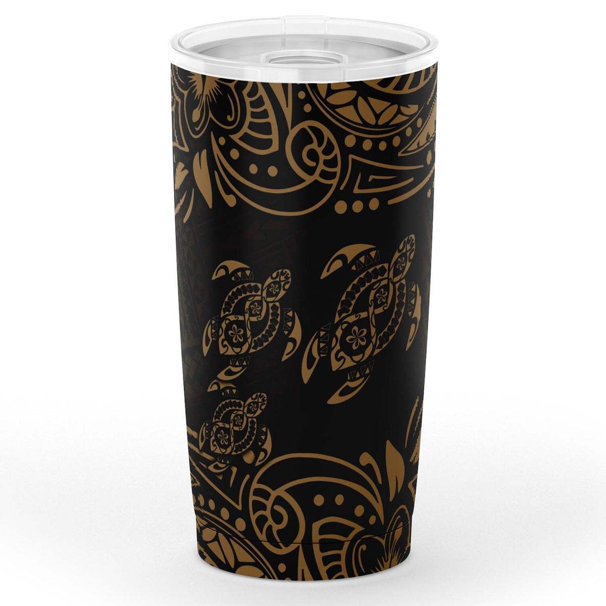 Polynesian Tumbler - Gold Sea Turtle One Style Black - Polynesian Pride