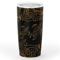 Polynesian Tumbler - Gold Sea Turtle One Style Black - Polynesian Pride
