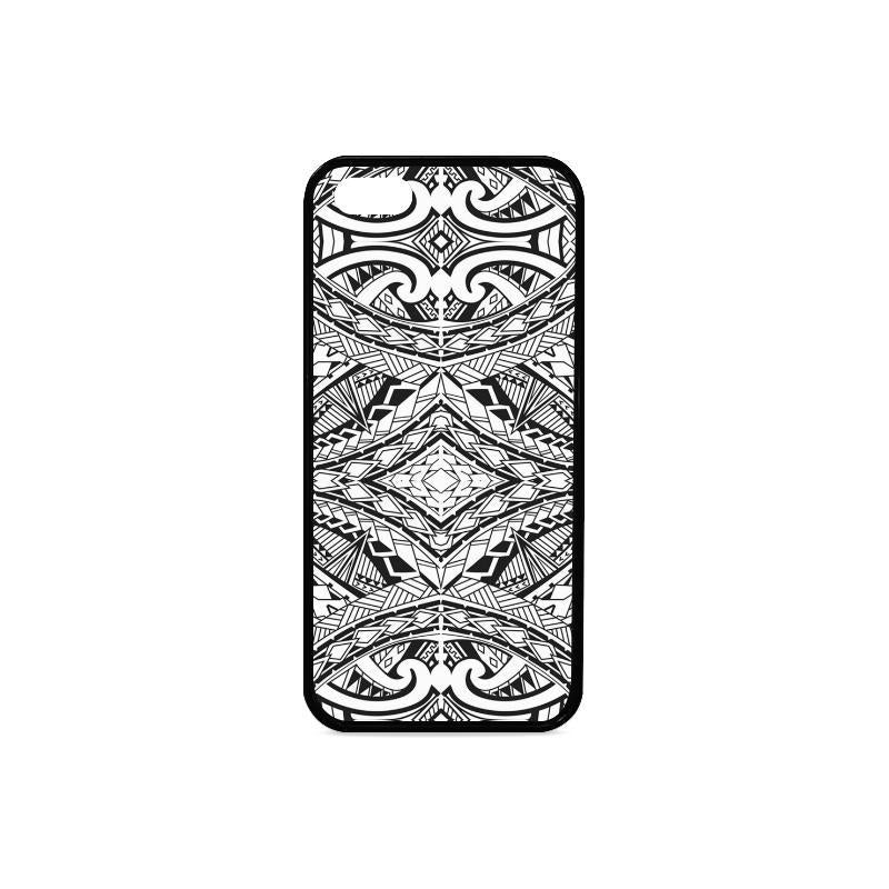 Polynesian 03 Rubber Phone Case One Size iPhone 5/5s Black - White - Polynesian Pride