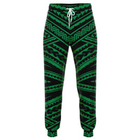 Polynesian Tatau Green Joggers Unisex Green - Polynesian Pride