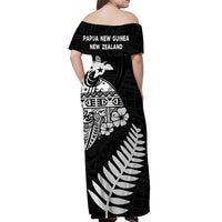 Papua New Guinea and New Zealand Off Shoulder Long Dress Maori Polynesian LT13 - Polynesian Pride