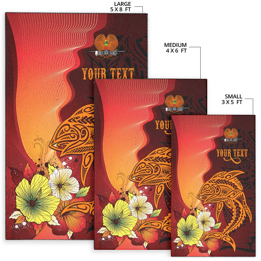 Papua New Guinea Custom Personalised Area Rugs - Tribal Tuna Fish - Polynesian Pride