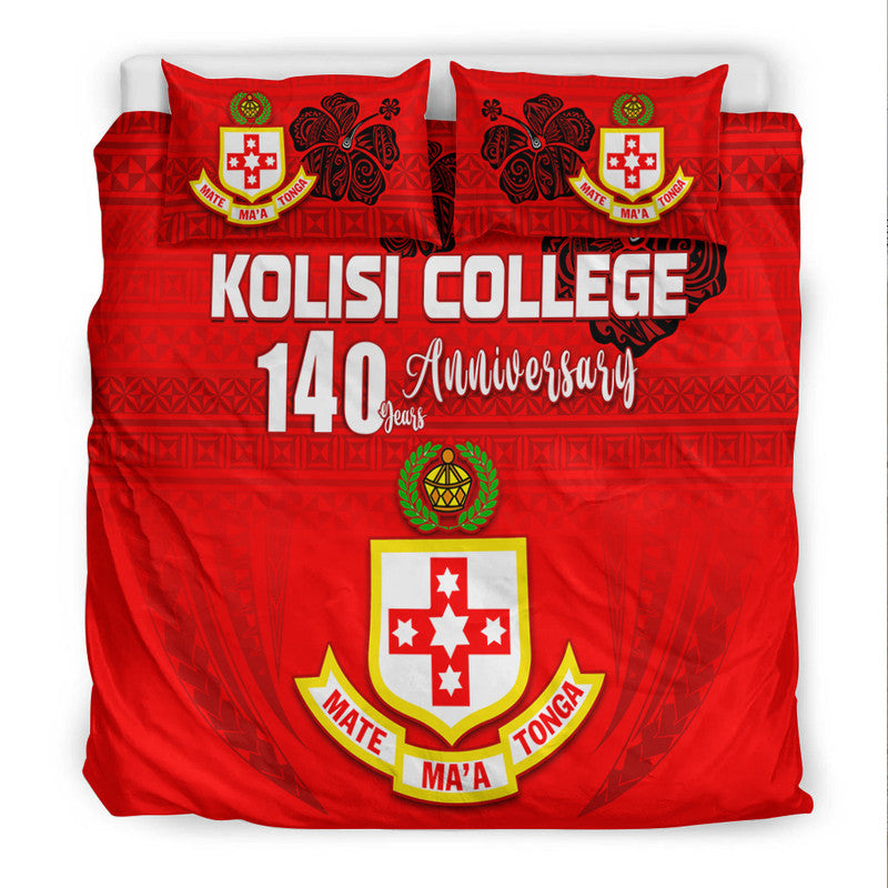 Kolisi Tonga College Atele Bedding Set 140 Years Anniversary Tongan Ngatu LT13 - Polynesian Pride