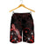 Chuuk Polynesian Men's Shorts - Turtle With Blooming Hibiscus Red - Polynesian Pride