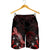 Palau Polynesian Men's Shorts - Turtle With Blooming Hibiscus Red - Polynesian Pride