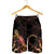 Cook Islands Polynesian Men's Shorts - Turtle With Blooming Hibiscus Gold - Polynesian Pride