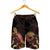 American Samoa Polynesian Men's Shorts - Turtle With Blooming Hibiscus Gold - Polynesian Pride