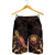 Federated States of Micronesia Polynesian Men's Shorts - Turtle With Blooming Hibiscus Gold - Polynesian Pride