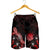 Nauru Polynesian Men's Shorts - Turtle With Blooming Hibiscus Red - Polynesian Pride