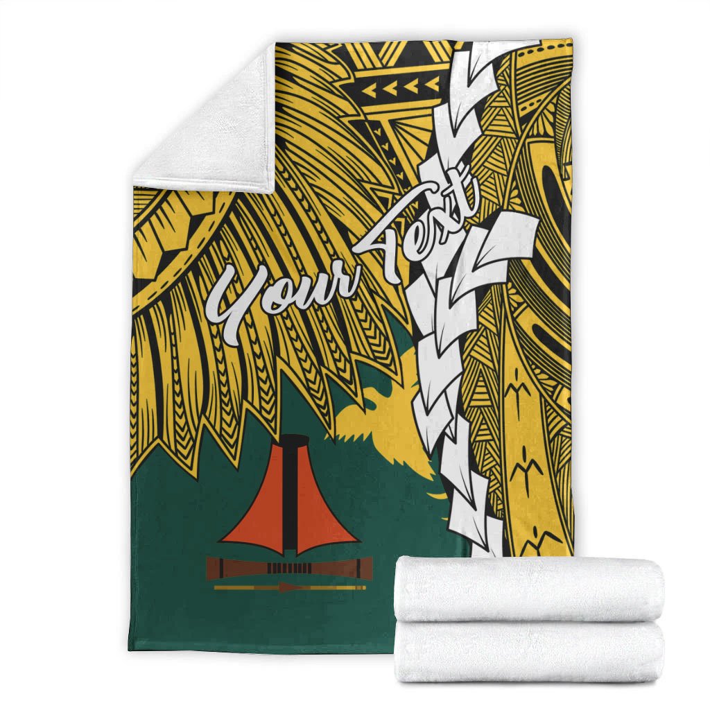 Papua New Guinea Jiwaka Province Polynesian Custom Personalised Blanket - Tribal Wave Tattoo - Polynesian Pride