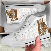 Guam High Top Shoes - Chamorro With Puntan - Polynesian Pride