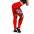 Fiji Polynesian Custom Personalised Women's Leggings - Floral With Seal Red - Polynesian Pride