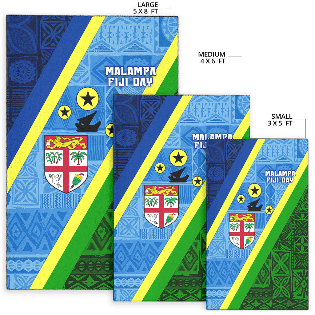 Vanuatu Malampa Fiji Day Area Rug - Combine Flag Design LT4 - Polynesian Pride