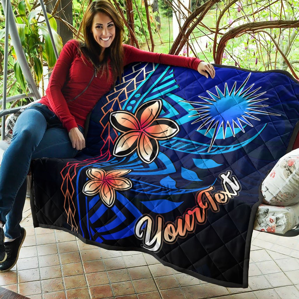 Marshall Islands Custom Personalised Premium Quilt - Vintage Tribal Mountain - Polynesian Pride