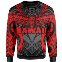 Hawaii Polynesian Tribal Kanaka Maoli Sweatshirt - AH - Red - Mark Style - Polynesian Pride