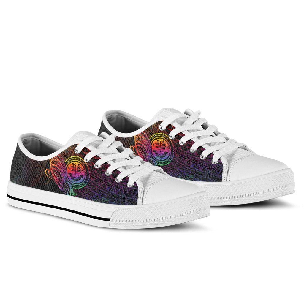 Federated States of Micronesia Low Top Shoes - Butterfly Polynesian Style - Polynesian Pride