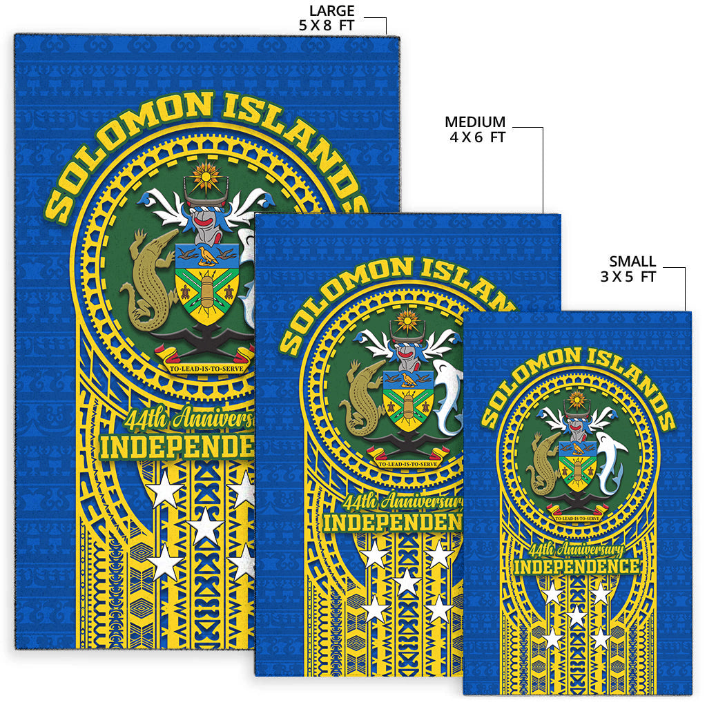 Solomon Islands Independence Anniversary 44th Years Area Rug - LT12 - Polynesian Pride