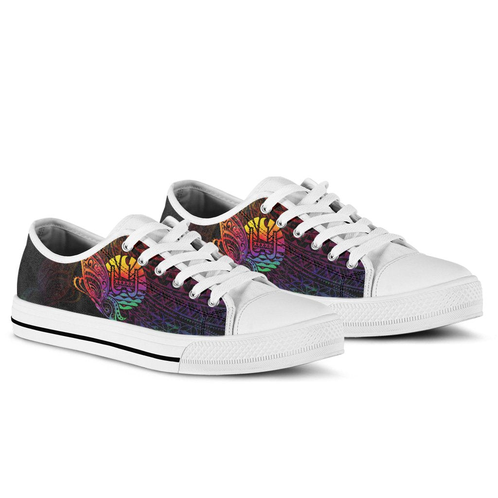 French Polynesia Low Top Shoes - Butterfly Polynesian Style - Polynesian Pride