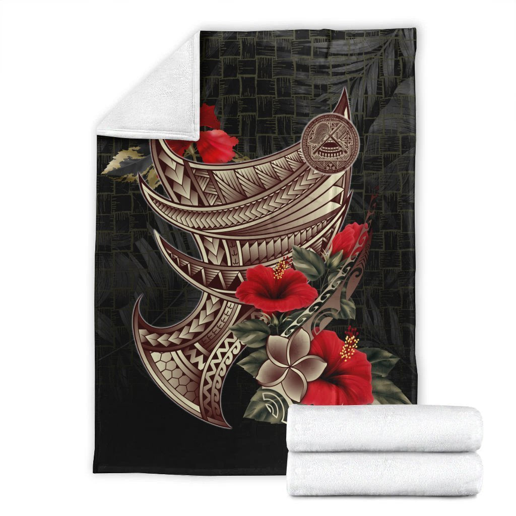 American Samoa Premium Blanket - Polynesian Tribal Vintage Style - Polynesian Pride