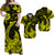 Hawaii Matching Polynesia Yellow Fish Hook Dress and Hawaiian Shirt LT13 Yellow - Polynesian Pride