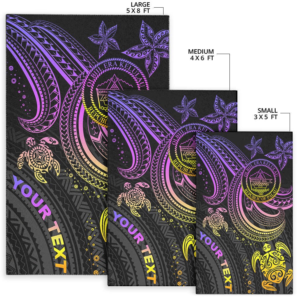 Palau Custom Personalised Area Rug - Pink Turtle - Polynesian Pride