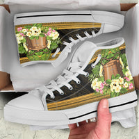 Tokelau High Top Shoes - Polynesian Gold Patterns Collection - Polynesian Pride