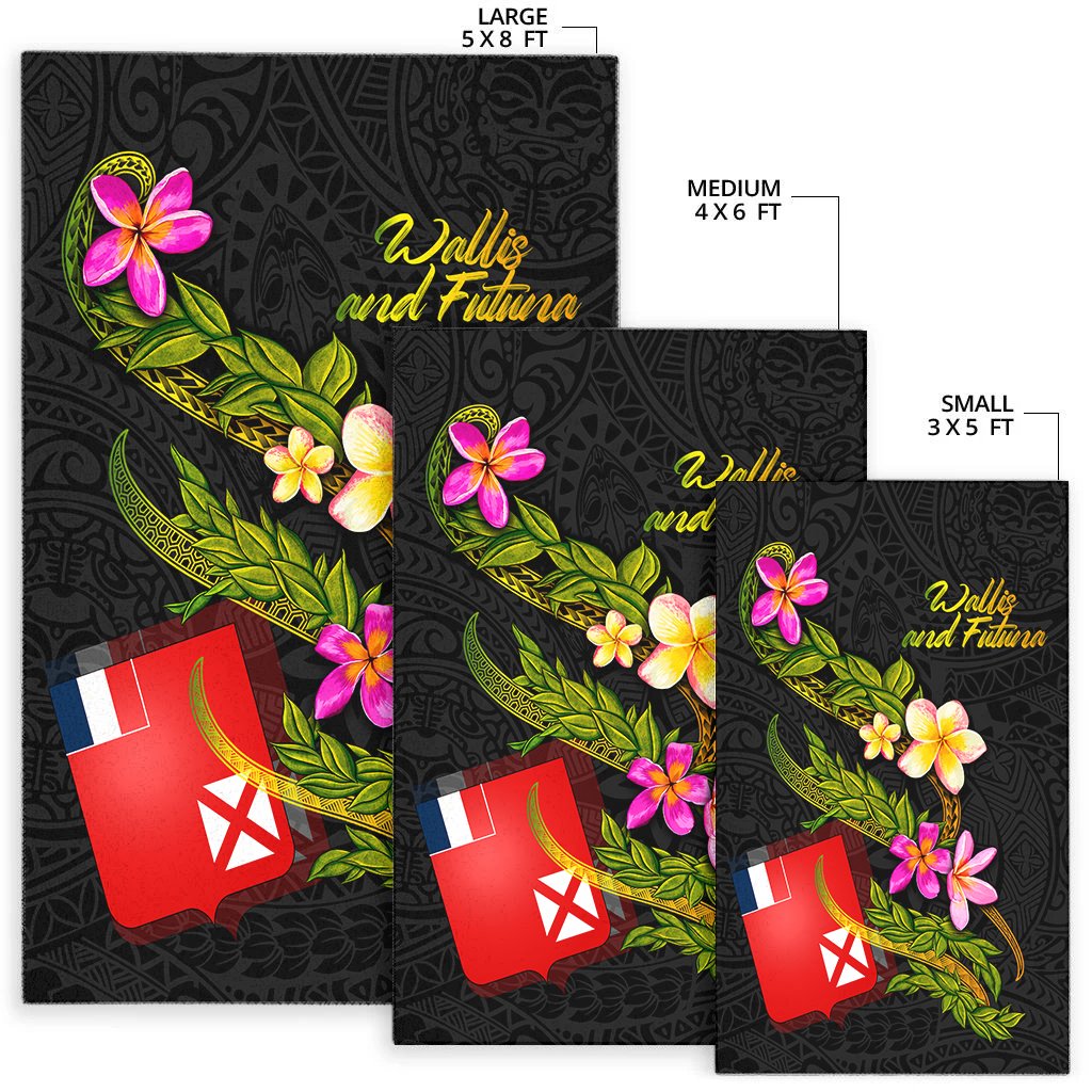 Wallis and Futuna Polynesian Area Rug - Plumeria Tribal - Polynesian Pride