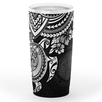 CNMI Polynesian Tumbler - White - Polynesian Turtle One Style Black - Polynesian Pride