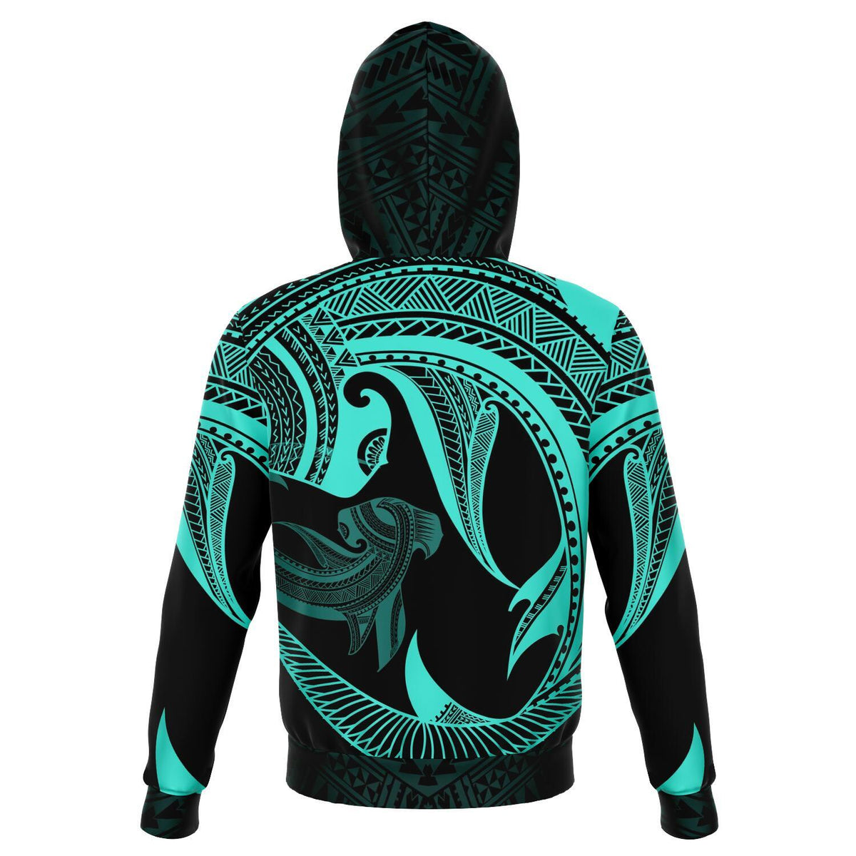 Hawaii Hoodie Polynesian Hammerhead Shark Turquoise - Polynesian Pride