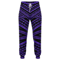 Polynesian Tatau Violet Joggers Unisex Violet - Polynesian Pride
