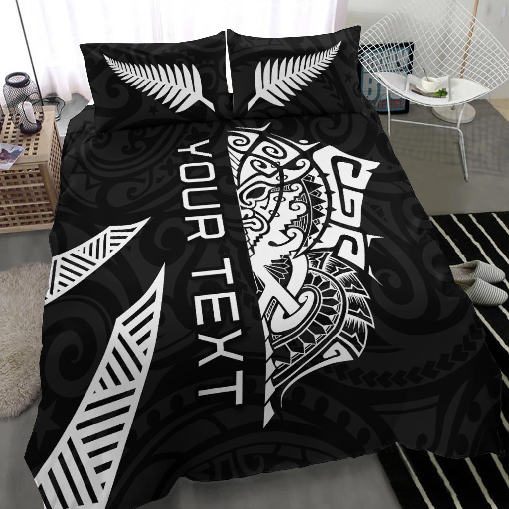 (Custom Personalised) New Zealand Rugby Bedding Set Haka All Black mix Ta Moko LT13 - Polynesian Pride