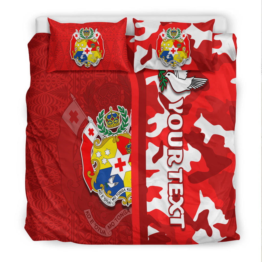 (Custom Personalised) Tonga Unique Bedding Set Camouflage with Tongan Pattern LT13 - Polynesian Pride