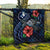 Yap Polynesian Premium Quilt - Blue Turtle Hibiscus - Polynesian Pride