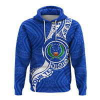 Custom Pohnpei Hoodie Micronesia Pride Blue LT12 - Polynesian Pride